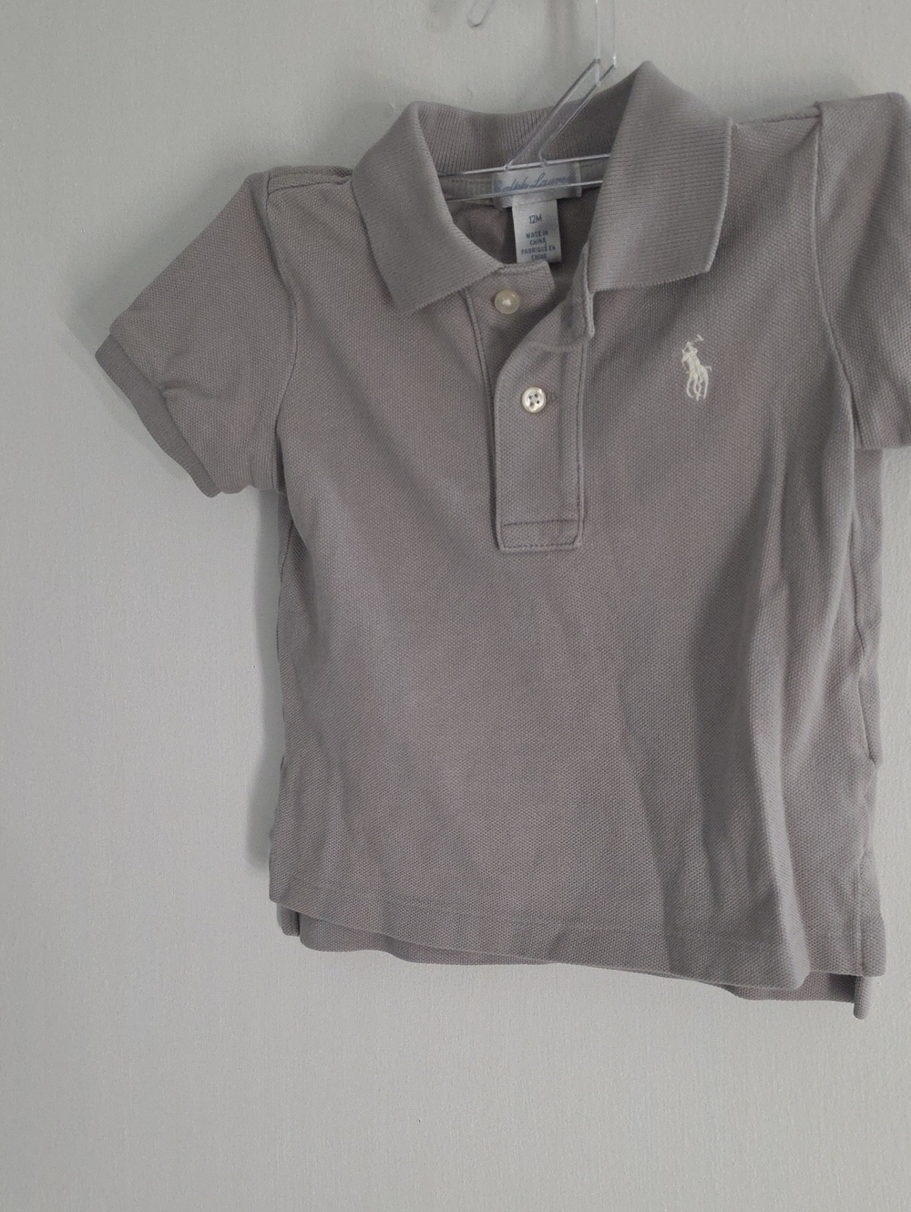 Ralph Lauren Toddler Gray Polo Shirt with White Pony